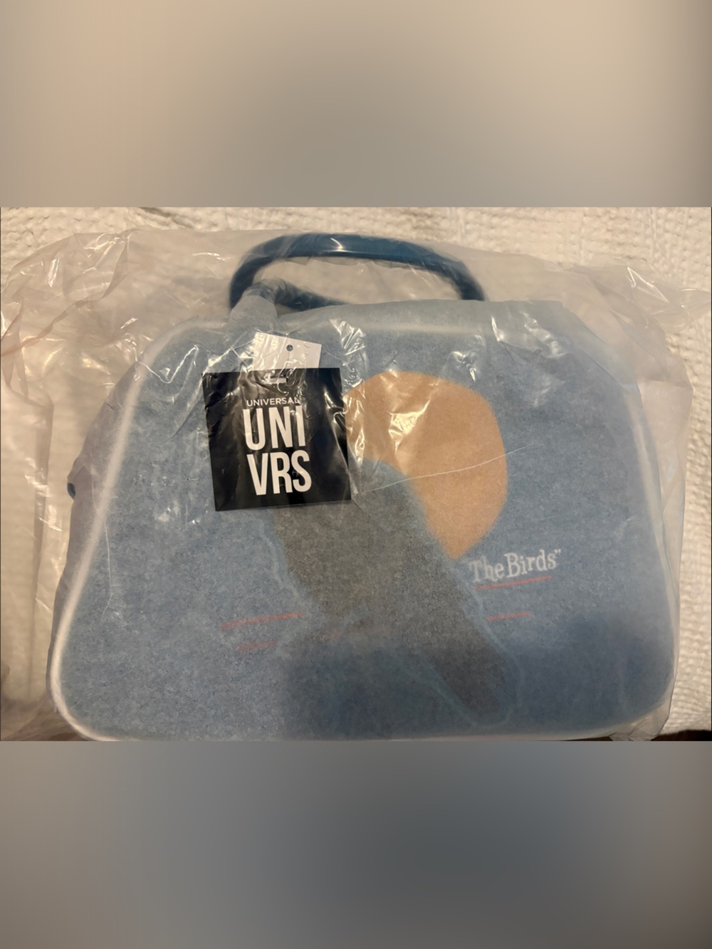 Universal UNIVRS Alfred Hitchcock’s “The Birds” Blue Bowling Fashioned Bag, BNWT